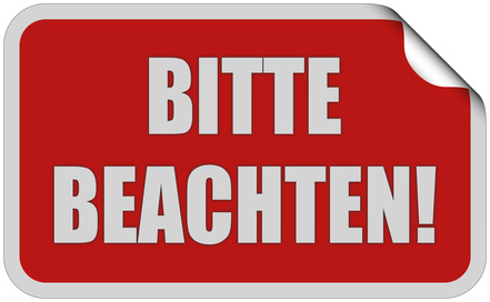 bitte beachten!